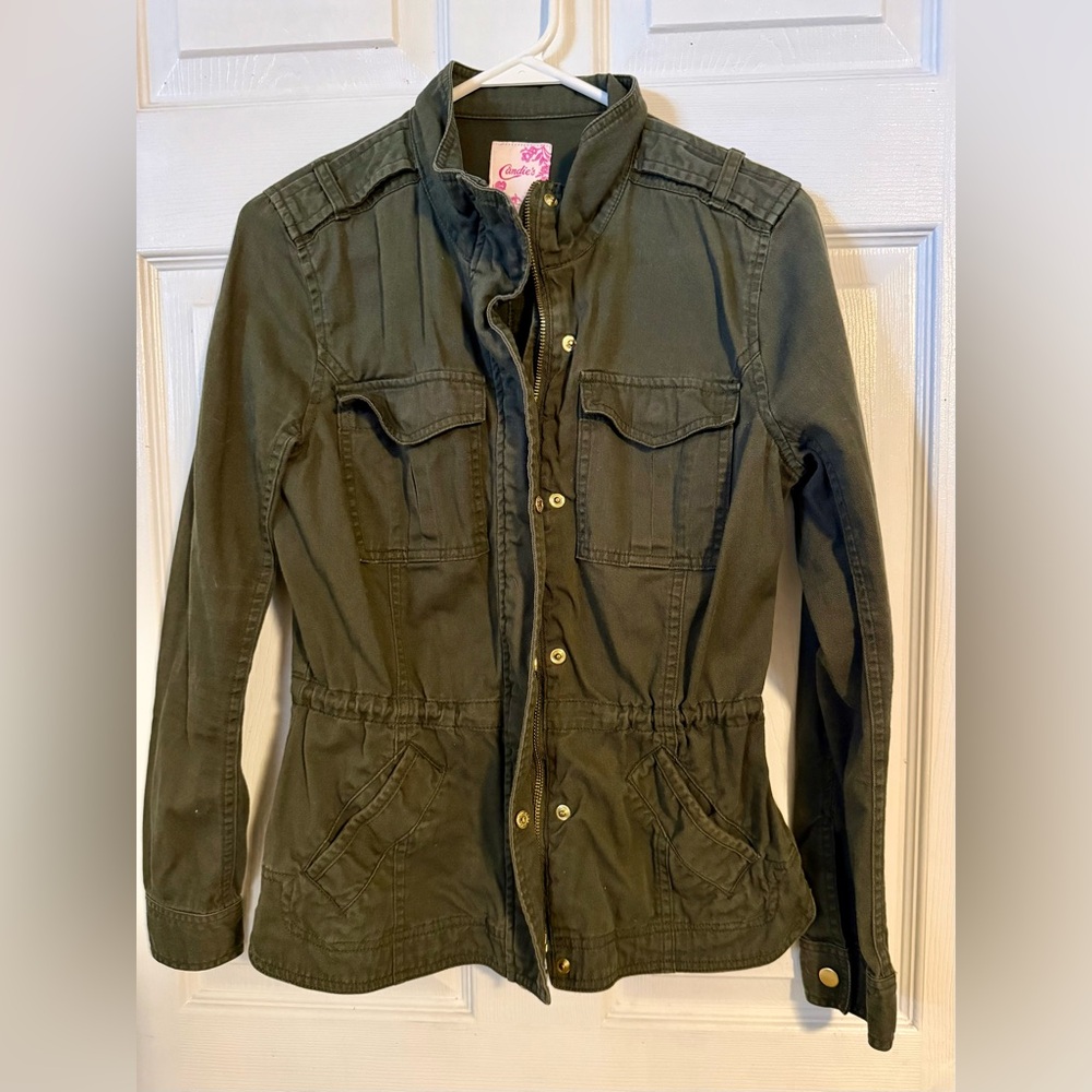 Candie's Dark Olive Utility Jacket Women’s Size S